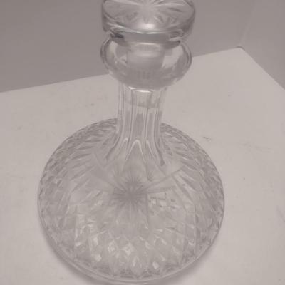 Vintage Crystal Glass Captain's Liquor Decanter