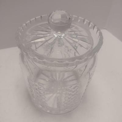 Vintage Crystal Glass Biscuit Jar