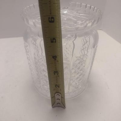 Vintage Crystal Glass Biscuit Jar