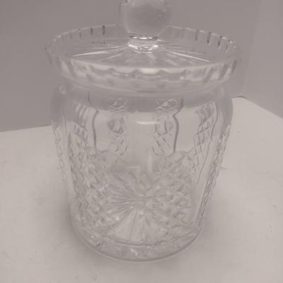 Vintage Crystal Glass Biscuit Jar