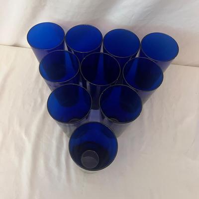 Cobalt Blue Glass & Duralex Tumblers (K-MG)