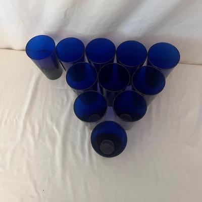Cobalt Blue Glass & Duralex Tumblers (K-MG)