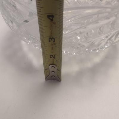 Pair of Vintage Crystal Glass Includes Footed Bowl and Pitcher
