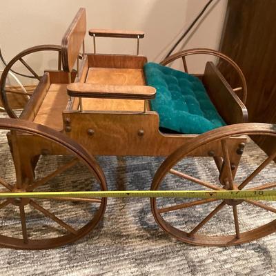 Small vintage wood carriage