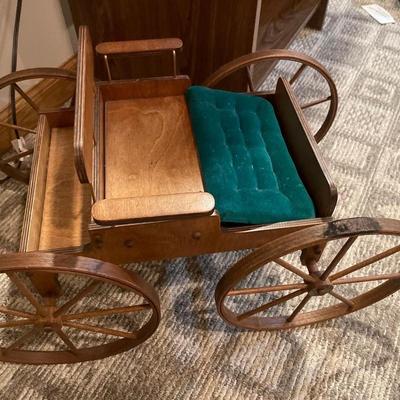 Small vintage wood carriage