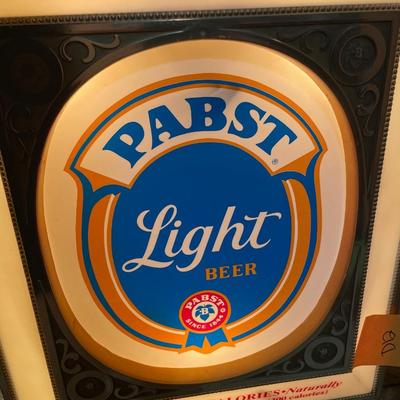 Pabst Light beer sign