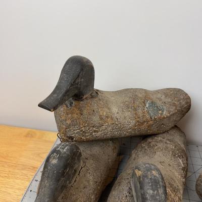 Sale Photo Thumbnail #406: Cool old set of handmade decoys bet they still work!!! 6 decoys.