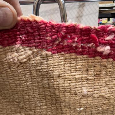 Sale Photo Thumbnail #419: 29" X 52" OLD! Shows repair and edge damage. This is a very lucky Horse Blanket! It holds excellent horse energy. 