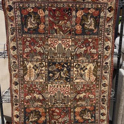 Sale Photo Thumbnail #428: Used. 39 x 57. Most Likely Middle Eastern, Highly unusual design! Circa 1920's estimate, Yes we will ship this item. 