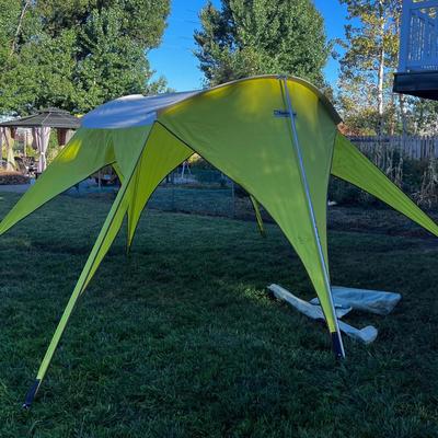 Sale Photo Thumbnail #638: Older Springbar in excellent condition. Poles are all there I also have the instruction sheet for set up. Incudes pole with bag and bag for the tent, no tent stakes included you will need 6 of them.