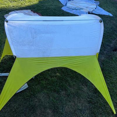 Sale Photo Thumbnail #648: Older Springbar in excellent condition. Poles are all there I also have the instruction sheet for set up. Incudes pole with bag and bag for the tent, no tent stakes included you will need 6 of them.