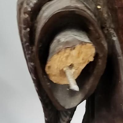 One of a Kind Antique Carved Wood Statue