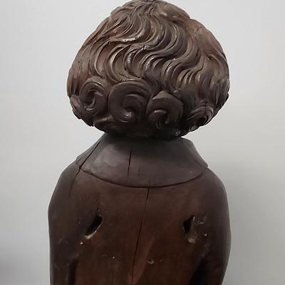 One of a Kind Antique Carved Wood Statue