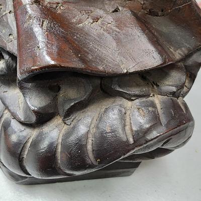 One of a Kind Antique Carved Wood Statue