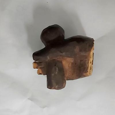 One of a Kind Antique Carved Wood Statue
