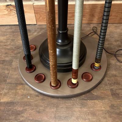 POOL CUE HOLDER FLOOR LAMP