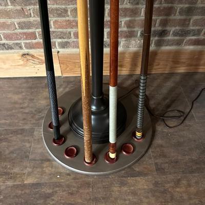 POOL CUE HOLDER FLOOR LAMP