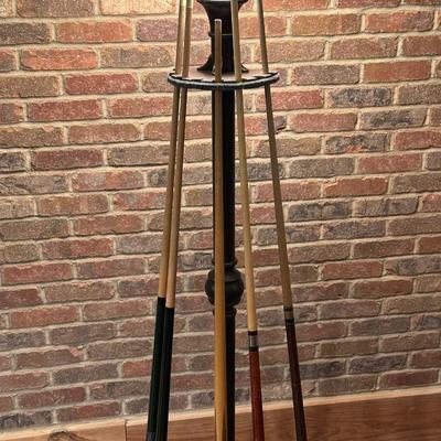 POOL CUE HOLDER FLOOR LAMP