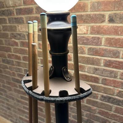 POOL CUE HOLDER FLOOR LAMP