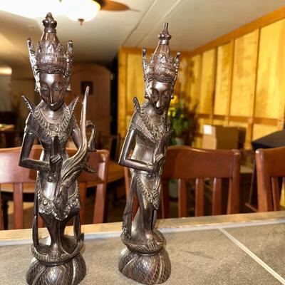 CARVED ASIAN FIGURES