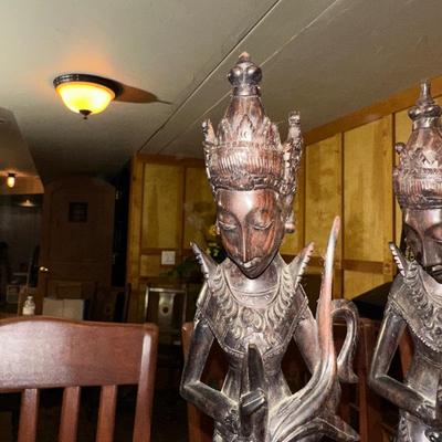 CARVED ASIAN FIGURES