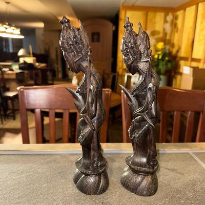 CARVED ASIAN FIGURES
