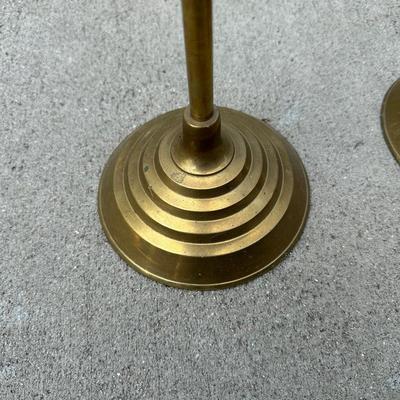 3 TALL BRASS CANDLESTICKS