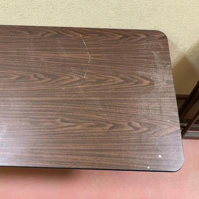 4 FOOT FOLDING TABLE AND 3 FOLDING CHAIRS