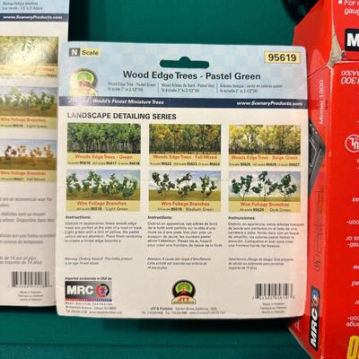 MODEL TRAIN POWER PACK AND FAUX FOLIAGE