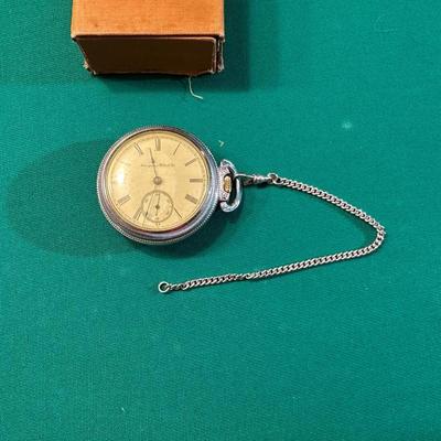 HAMPDEN WATCH CO POCKET WATCH AND 2 GLASSES