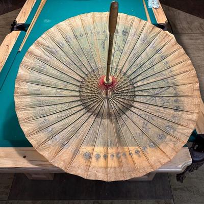 VERY DETAILED ILLUSTRATIONS ON WAX RICE PAPER PARASOL