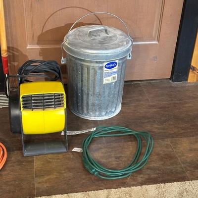 STANLEY BLOWER FAN, PUSH BROOM, SHOP LIGHT, TROUBLE LIGHT AND MORE