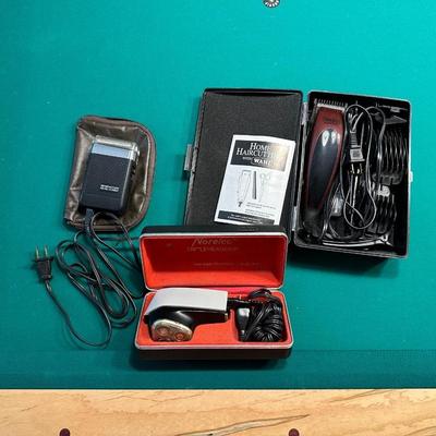 WAHL HAIR CLIPPERS AND 2 ELECTRIC SHAVERS