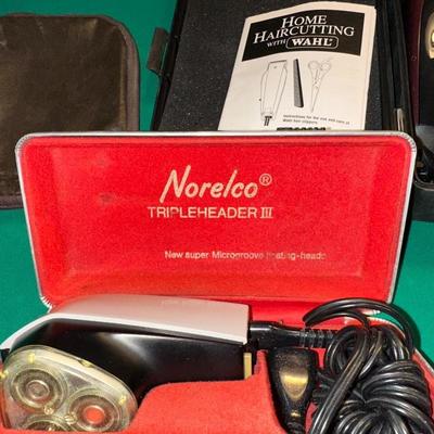 WAHL HAIR CLIPPERS AND 2 ELECTRIC SHAVERS
