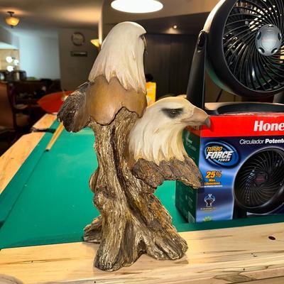 SONY DREAM MACHINE, TABLE TOP FAN AND A DOUBLE EAGLE HEAD STATUE