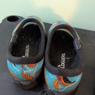 Skechers Bobs Rain Boots & Turquoise Bird Print Woman Sloggers Waterproof Size 6 (PB)