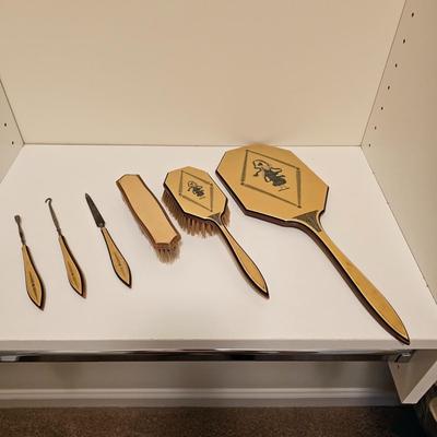 Art Deco Lucite 'Empire' Vanity Set (UGB2-JS)