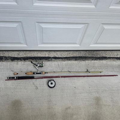 Fishing Rods & Reels, Framed Print & Fly Tying Gear (G-MG)