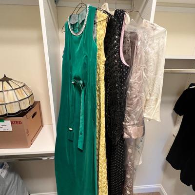 Vintage Saks Fifth Avenue Dress, Dynasty Satin Jacket & More Vintage Clothing (UGB2-JS)