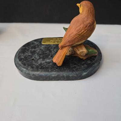 His eye is on the sparrow & Amazing Grace" Sparrow club music box & Signed Roger Williams porcelain Music box