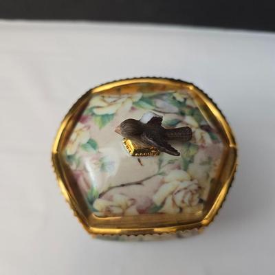 His eye is on the sparrow & Amazing Grace" Sparrow club music box & Signed Roger Williams porcelain Music box