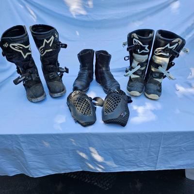 Alpinestars Motocross Boots Sizes 7,8 & 8.5 Plus Bionic Plus Knee Protectors (G-JS)