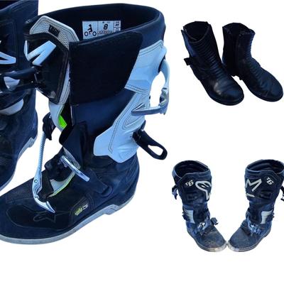 Alpinestars Motocross Boots Sizes 7,8 & 8.5 Plus Bionic Plus Knee Protectors (G-JS)