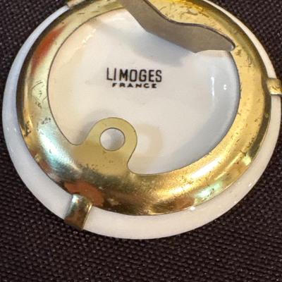 Wedgewood China celery dish, vase, miniature Limoges plate, compact & frog