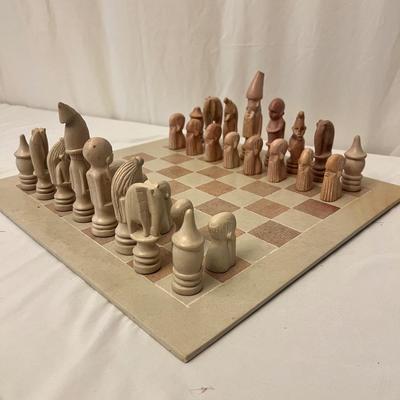 African Carved Stone Chess Set (DR-RG)