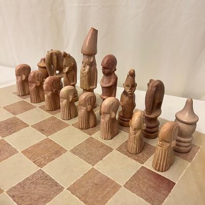 African Carved Stone Chess Set (DR-RG)