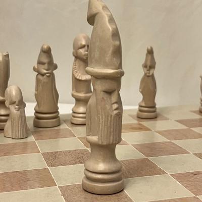 African Carved Stone Chess Set (DR-RG)