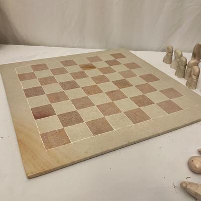 African Carved Stone Chess Set (DR-RG)