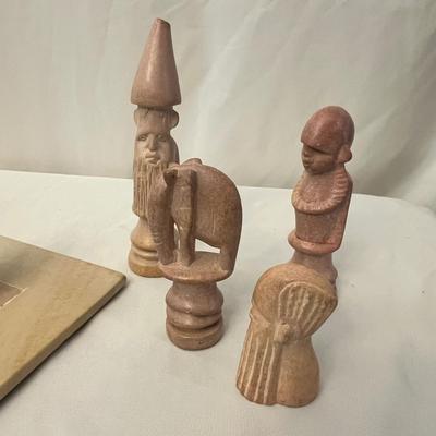 African Carved Stone Chess Set (DR-RG)