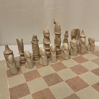 African Carved Stone Chess Set (DR-RG)